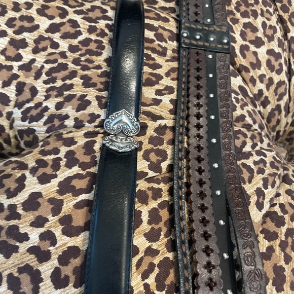 Lot of 2 Fossil M Medium Leather belts - Picture 3 of 8